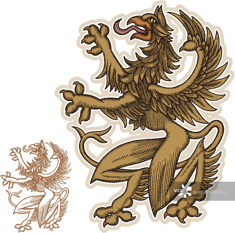 中世纪狮鹫-详细图片素材