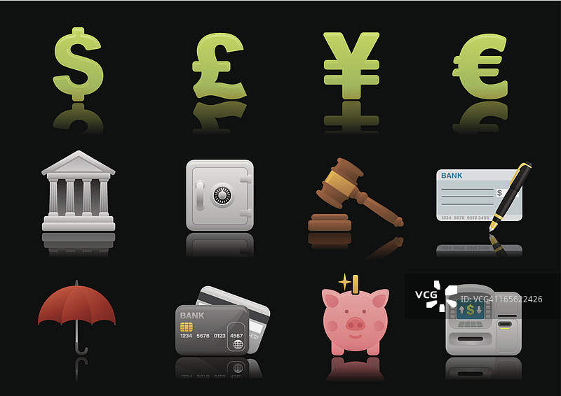 银行和金融图标|优质哑光系列图片素材