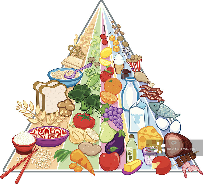 美国农业部新的食物金字塔图片素材