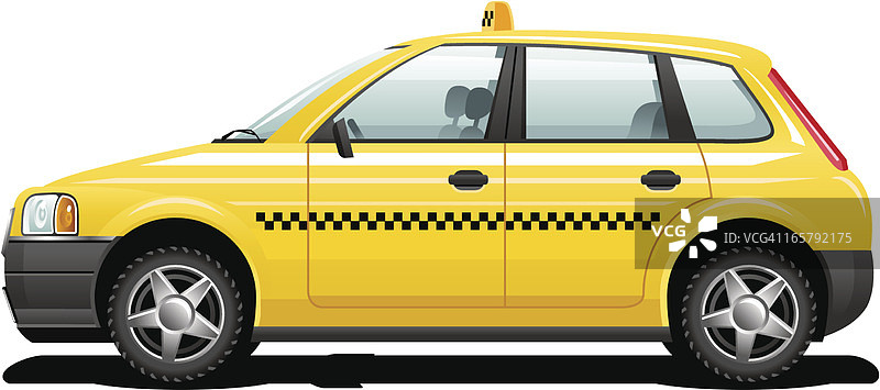 黄色的出租车图片素材