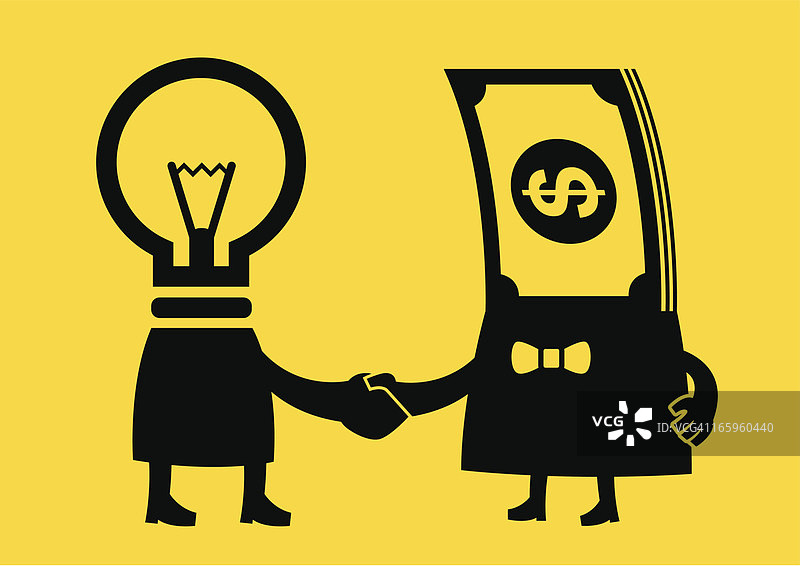 理念与金钱|黄色商业概念图片素材