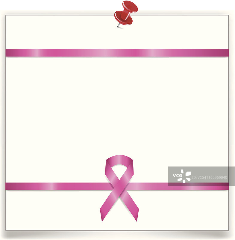 乳腺癌意识丝带纸条图片素材