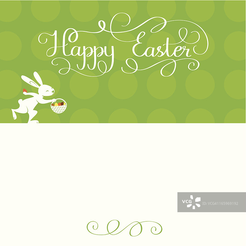 有兔子和字母的复活节快乐卡片图片素材
