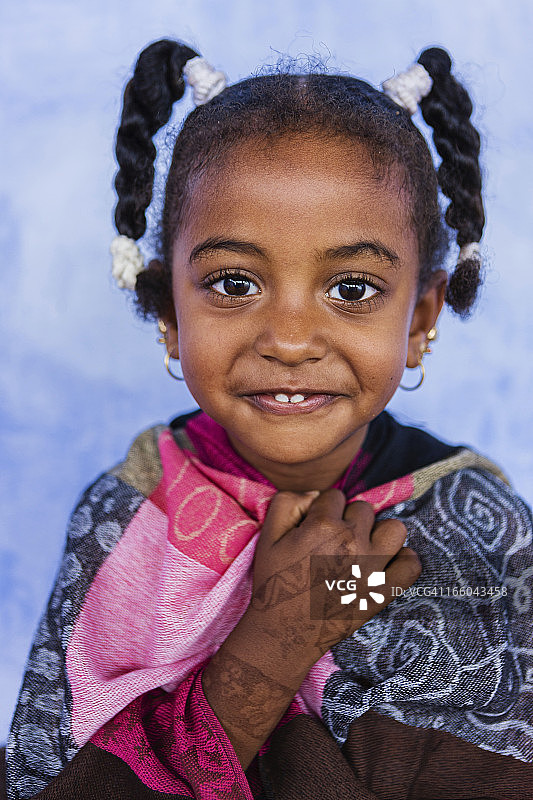 埃及南部美丽的穆斯林小女孩图片素材