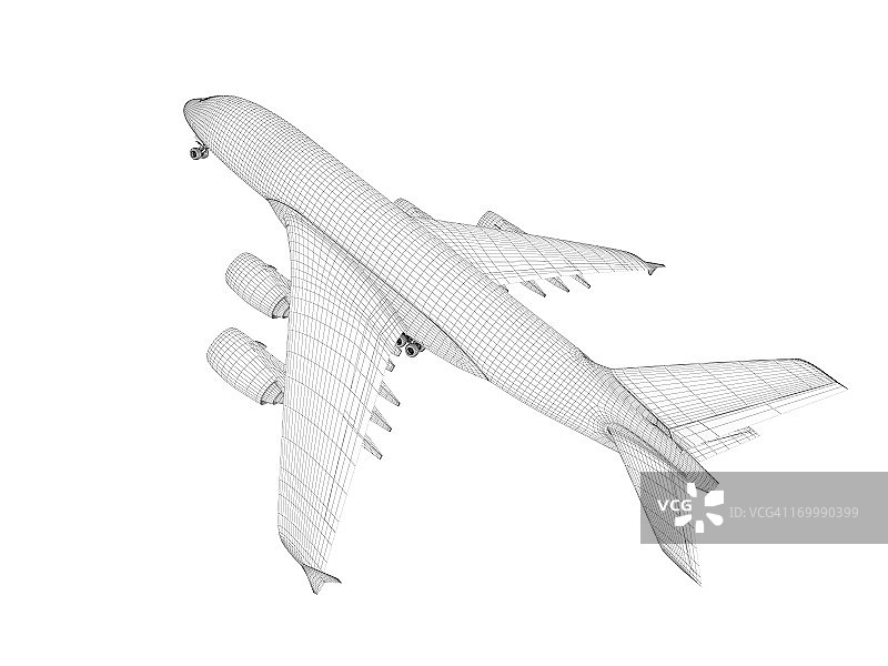飞机架构蓝图图片素材