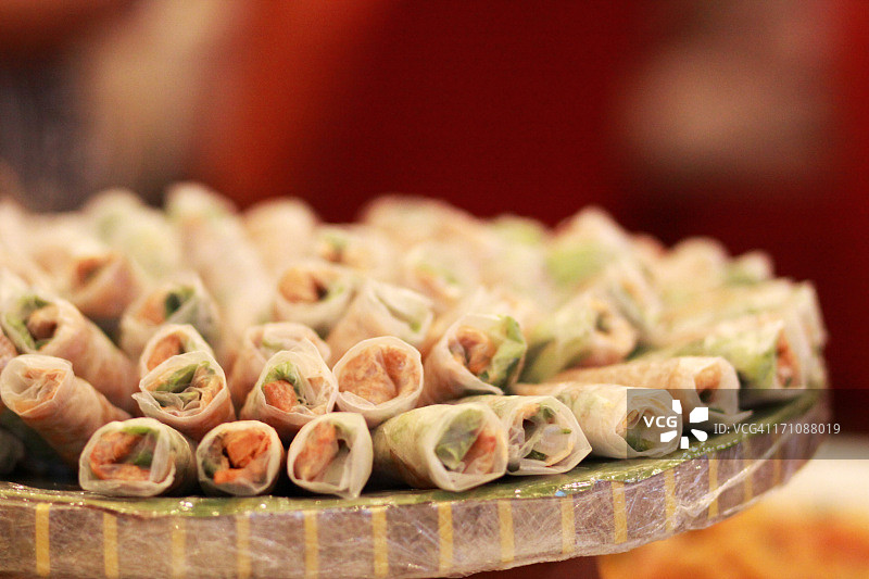 素菜春卷，传统美食，西贡图片素材