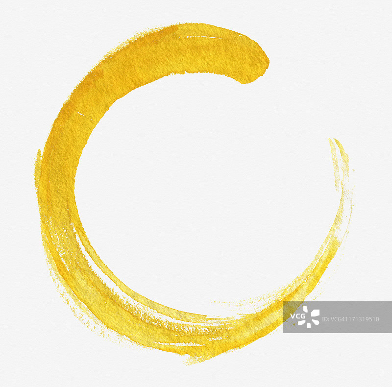 黄色圆圈(剪切路径)图片素材