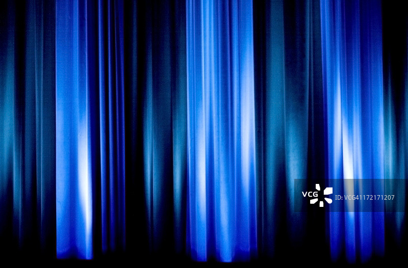 蓝色的舞台幕布图片素材