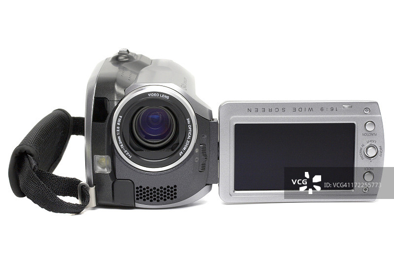 HDD数码相机，白色背景隔离图片素材