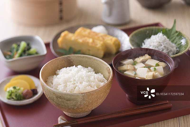 日本传统的早餐图片素材