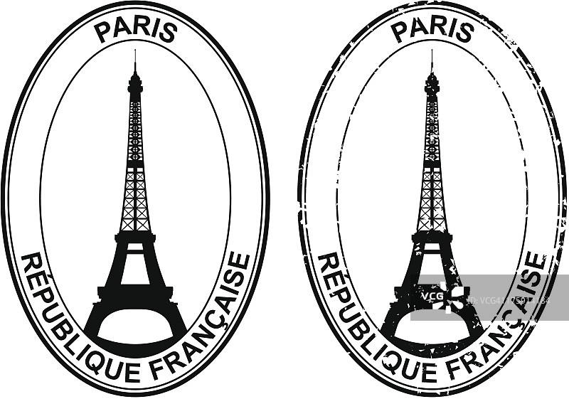 法国的护照盖章图片素材
