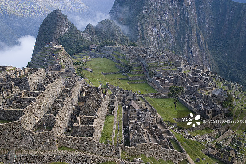 秘鲁，库斯科，马丘比丘，印加遗址，俯瞰图片素材