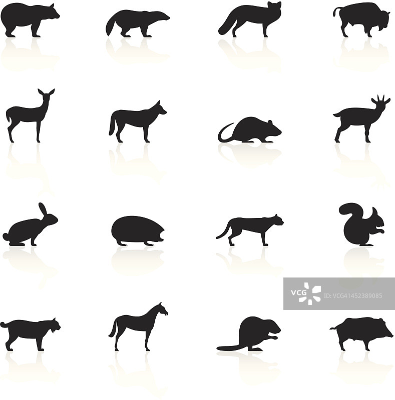 黑色符号-野生动物图片素材