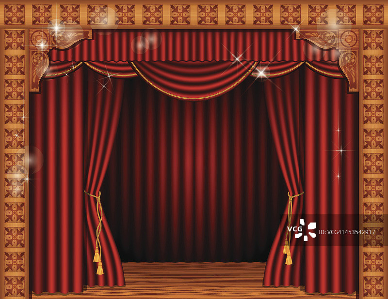 带窗帘的剧场舞台图片素材