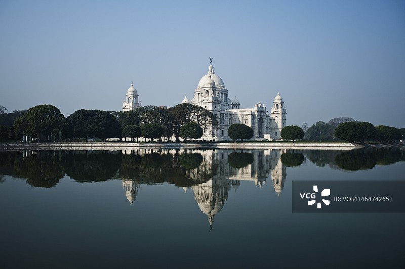 水中的博物馆，维多利亚纪念馆，加尔各答，西孟加拉邦，印度图片素材