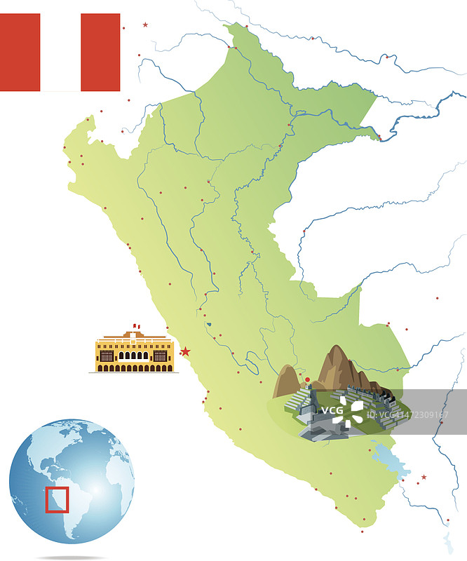 秘鲁地图图片素材