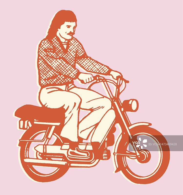 男人骑摩托车图片素材