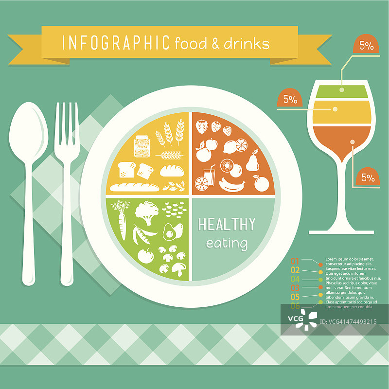健康食品信息图图片素材