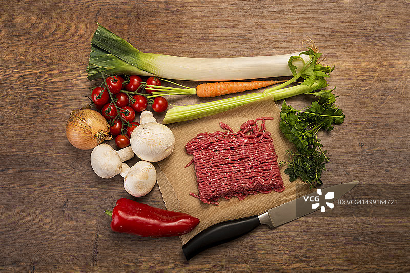 蔬菜肉馅锅，配料图片素材