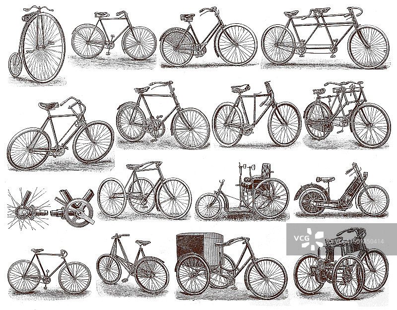 老式的自行车图片素材