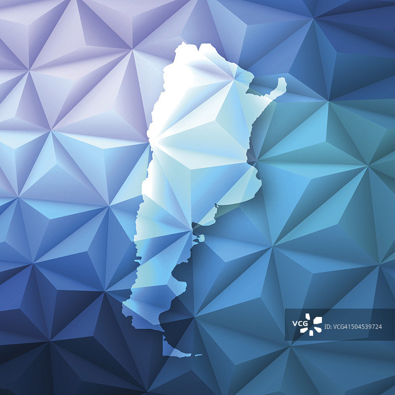 阿根廷抽象多边形背景-低多边形，几何图片素材