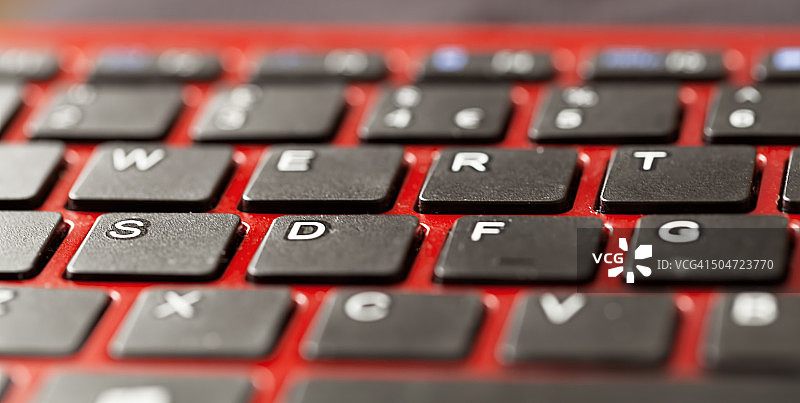 电脑键盘按键的特写图片素材