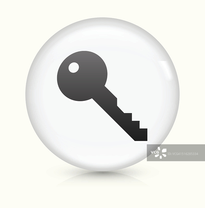 键图标上的白色圆形矢量按钮图片素材
