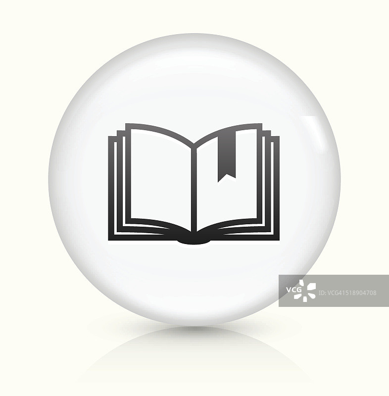 书签图标上的白色圆形矢量按钮图片素材