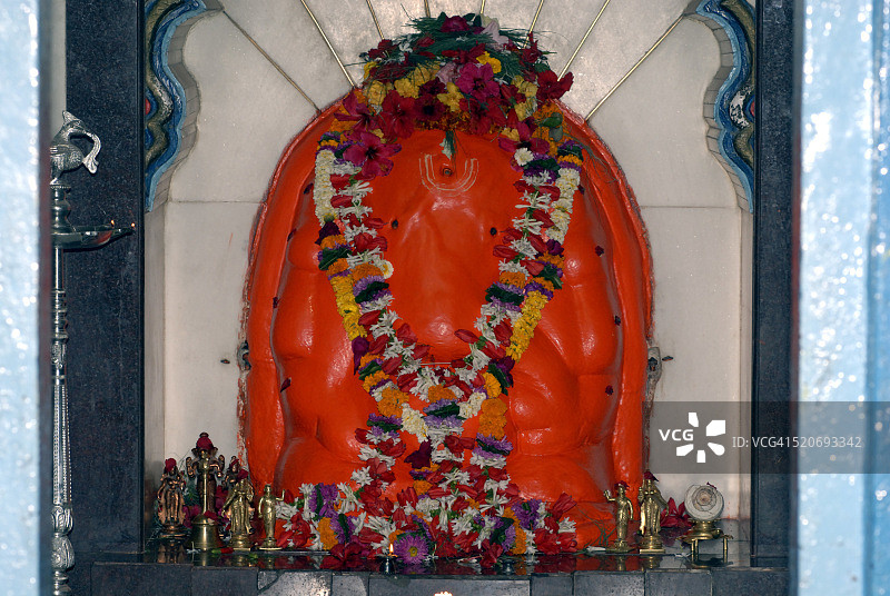 神像的主Vighneshwar Vinayak在避难所Ozar Junnar浦那马哈拉施特拉邦印度亚洲图片素材