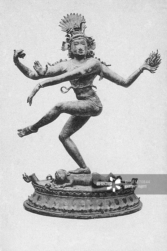 印度泰米尔纳德邦马德拉斯博物馆的神像的老旧照片图片素材