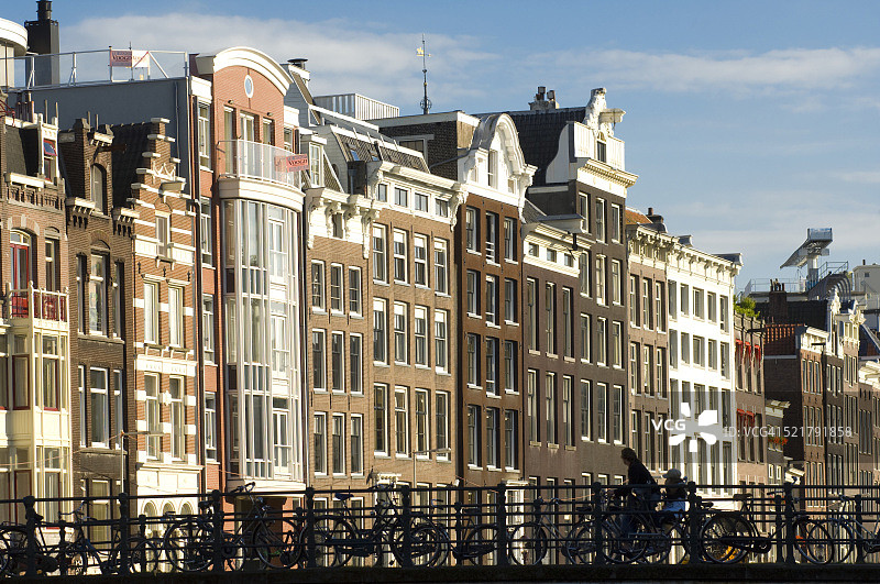 阿姆斯特丹的排屋图片素材