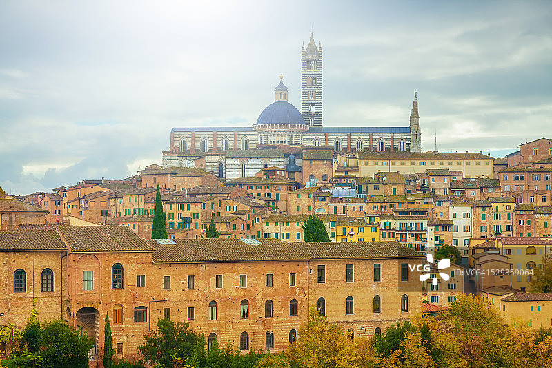 锡耶纳城市风景在托斯卡纳，意大利图片素材