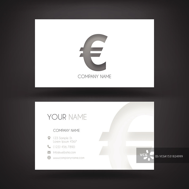 名片模板-欧元符号€图片素材