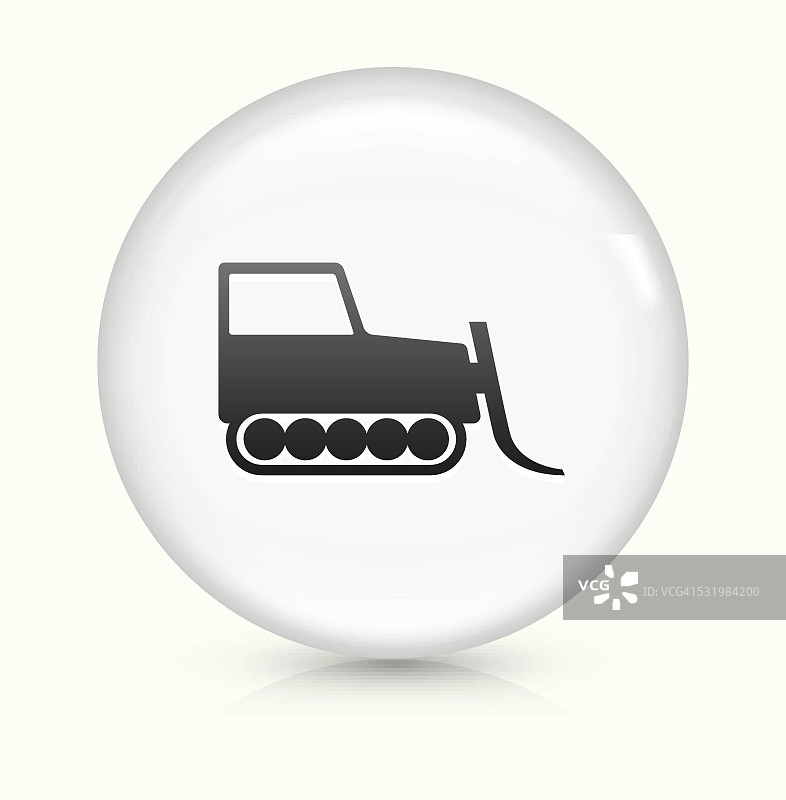 铲机图标上的白色圆形矢量按钮图片素材