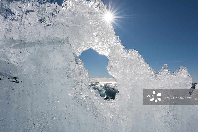 冰岛的冰川泻湖图片素材