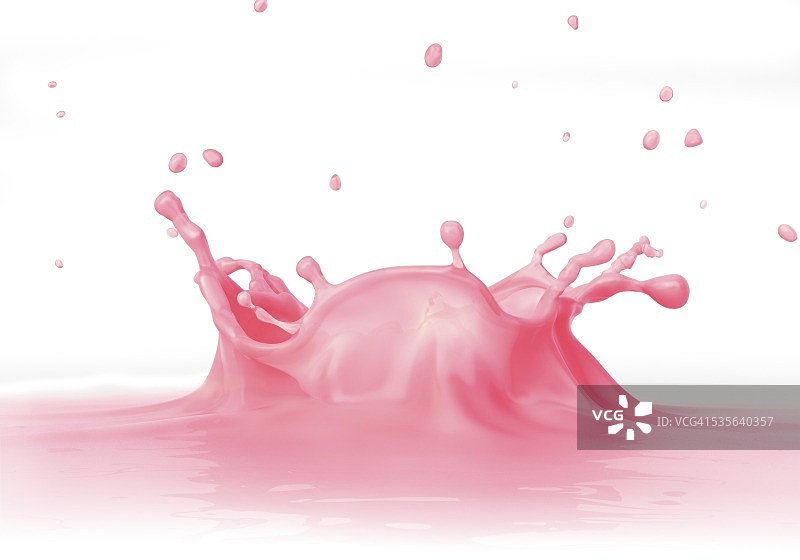 粉红色的液体飞溅，艺术品图片素材