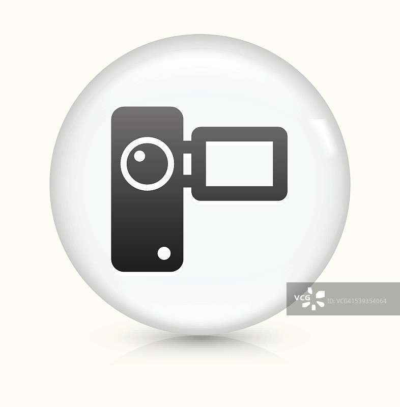 相机图标上的白色圆形矢量按钮图片素材