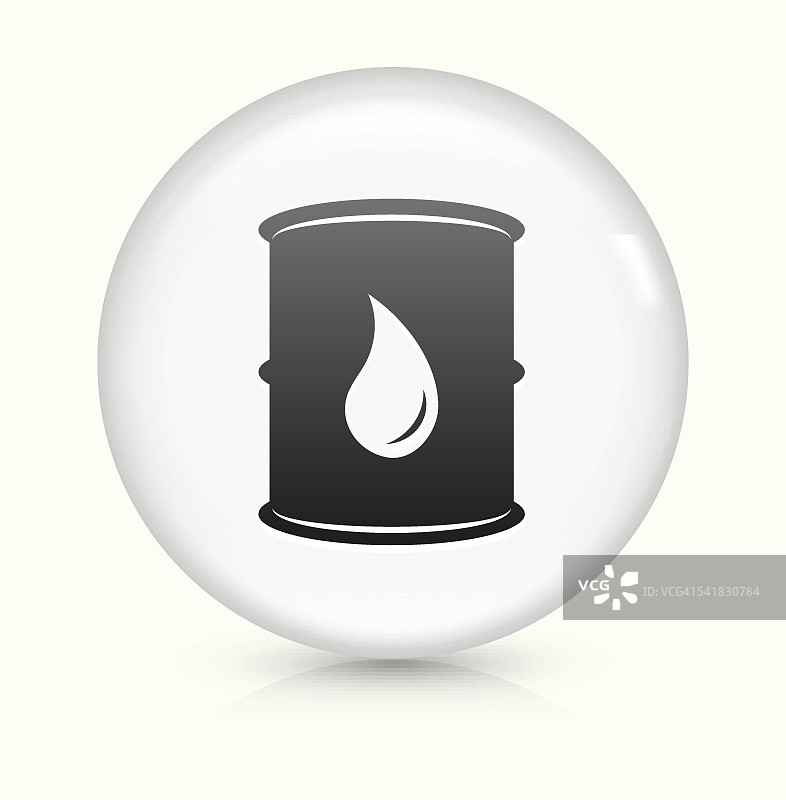 油桶图标上的白色圆形矢量按钮图片素材