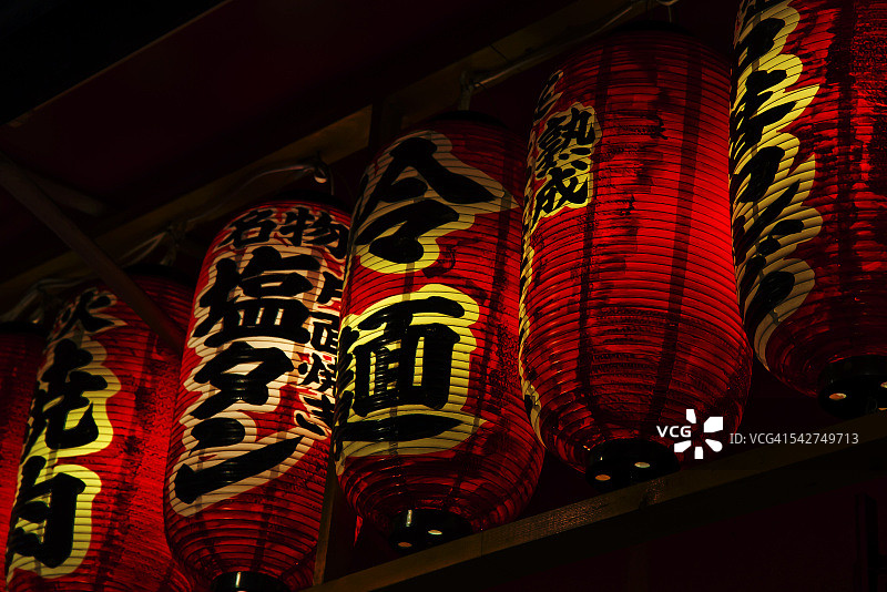 在鹤桥(韩国城)的灯笼，大阪图片素材