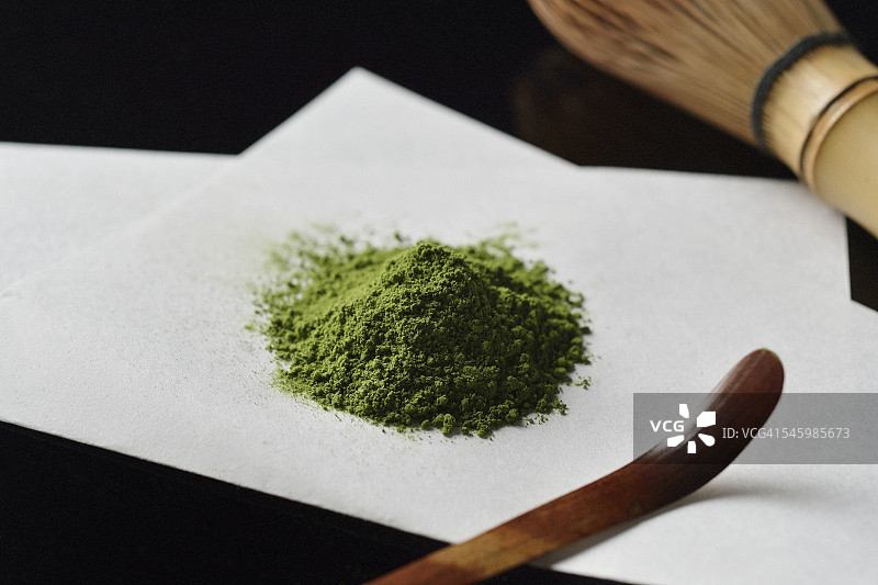 日本绿茶(抹茶)特写图片素材