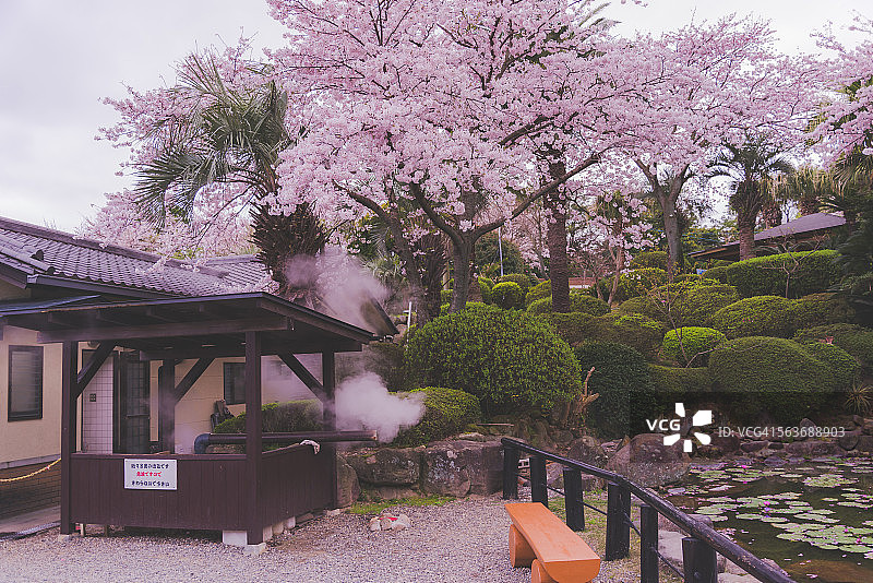 温泉，日本温泉公园图片素材