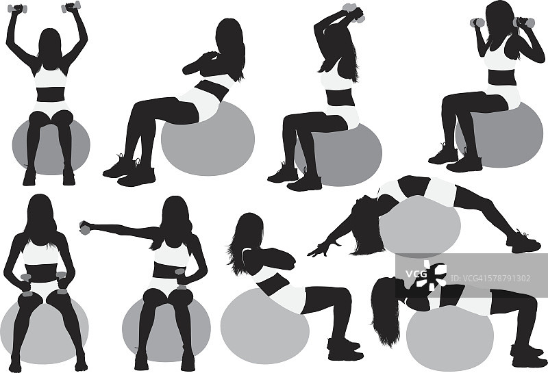 运动的女人锻炼图片素材