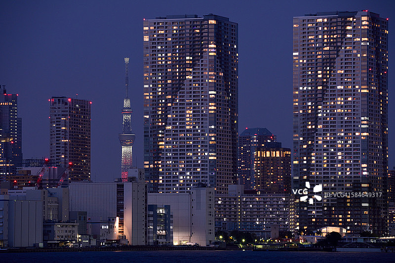 高楼大厦和东京天空树图片素材