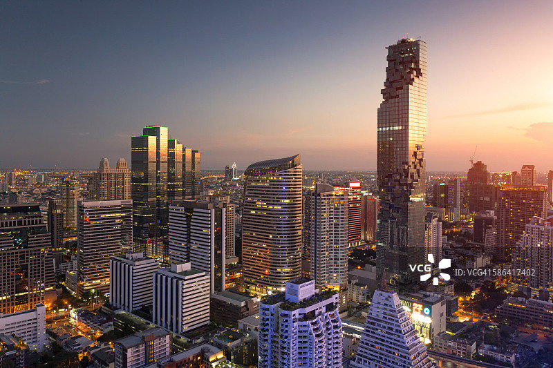 曼谷市中心的公寓图片素材