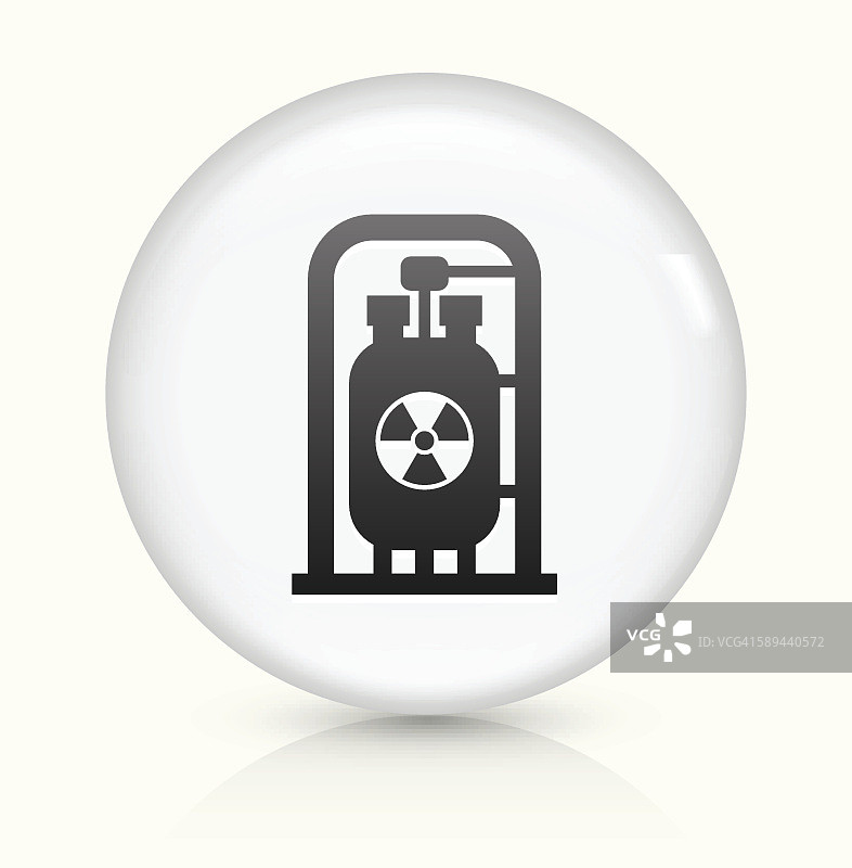 核引擎图标上的白色圆形矢量按钮图片素材