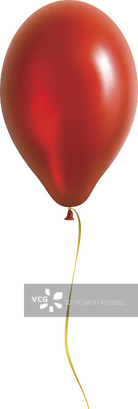 红气球和黄丝带图片素材