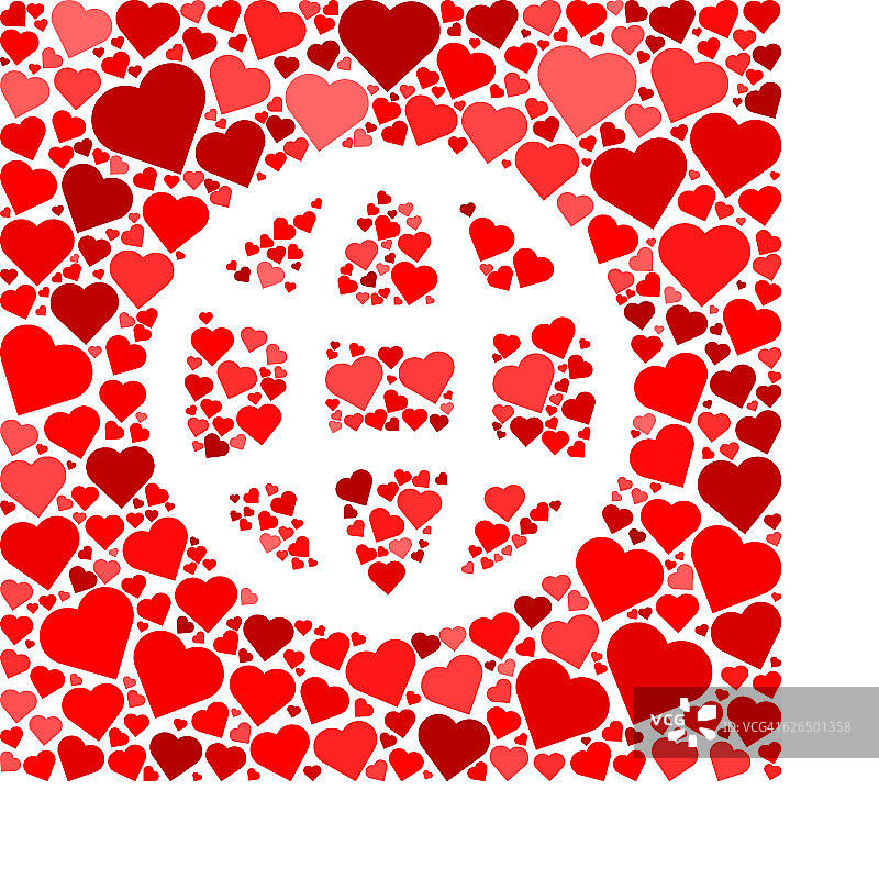 全球标志红心爱情模式图片素材