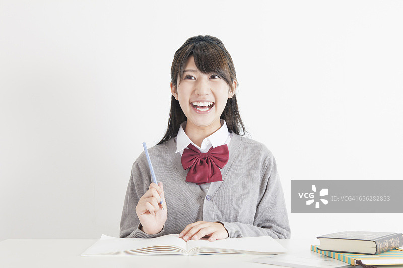 日本的高中女生图片素材