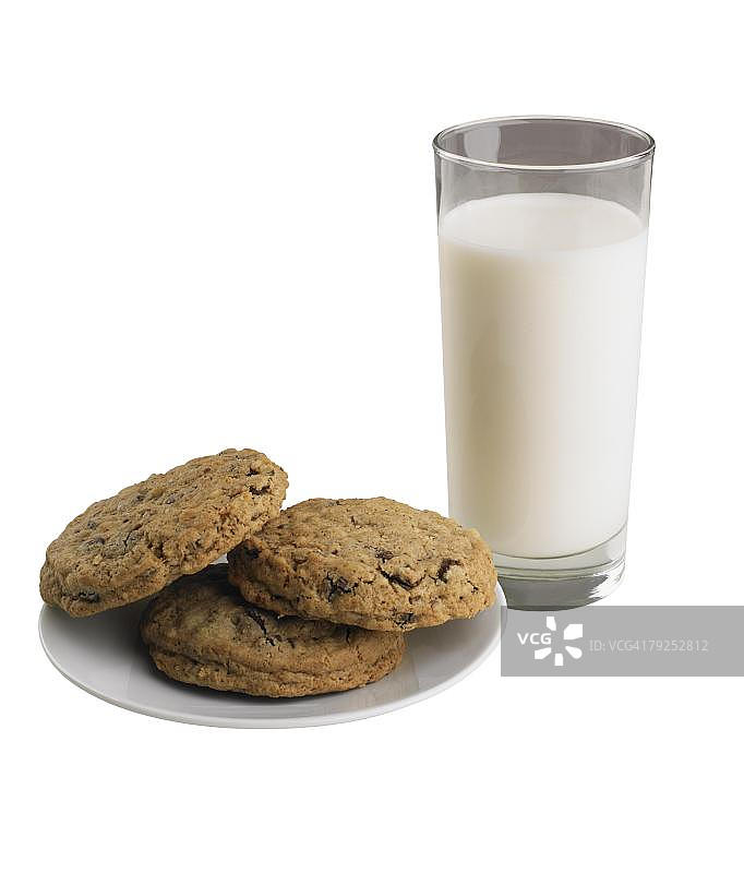 一杯牛奶和饼干图片素材