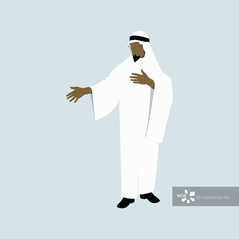 一个典型的沙特阿拉伯男人图片素材